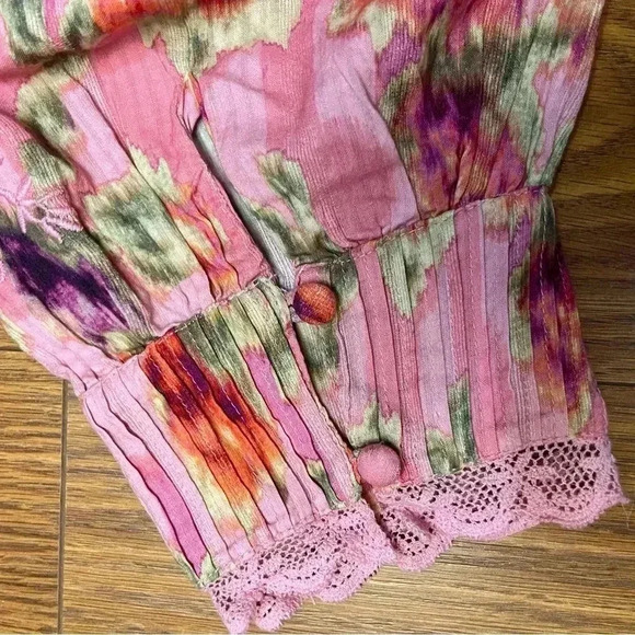 NWT LOVESHACKFANCY Mariata Floral A Line Maxi Dress Wild Pink Rose 8 - Picture 5 of 7